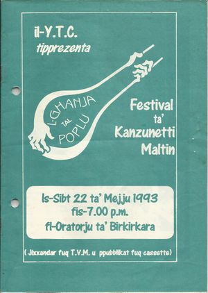 1993 L-Għanja tal-Poplu Flyer.jpg